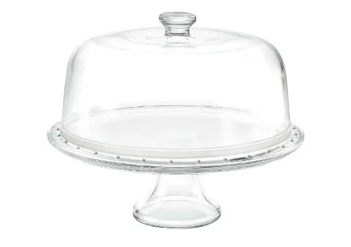 [V13504542] Pie Tarta C/Campana Cristal 31 Cm.