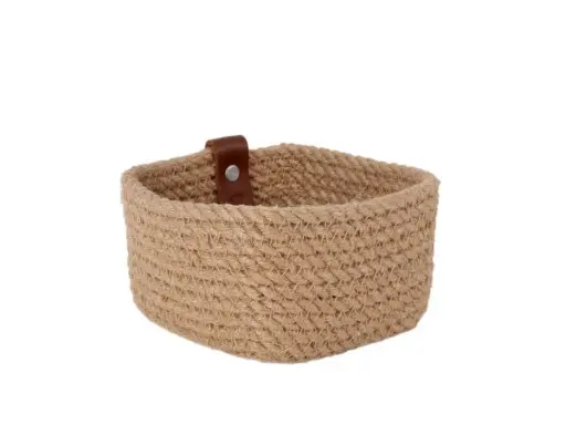 [B101V059] CESTA YUTE CUADRADA 12X12X7CM VIEJO VALLE                                                           