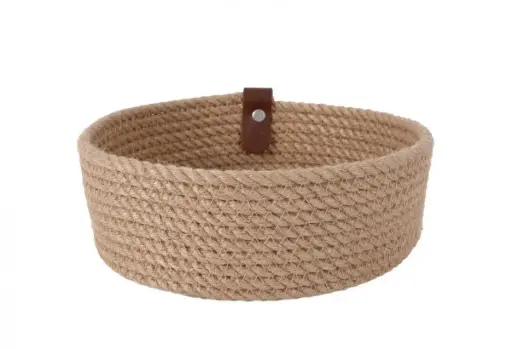 [B101V056] CESTA YUTE REDONDA 20X7CM VIEJO VALLE                                                               