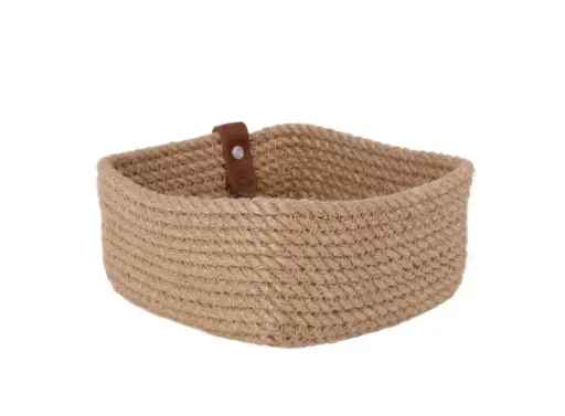 [B101V058] CESTA YUTE CUADRADA 16X16X8CM VIEJO VALLE                                                           