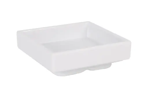 [B100V381A] Fuente Melamina Adra Blanca 9X9X2,3 Cm.
