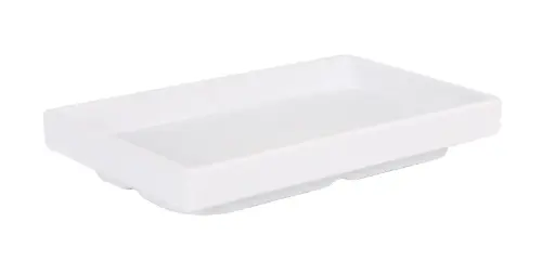 [B100V379A] Fuente Melamina Adra Blanca 20X12X2,3 Cm.
