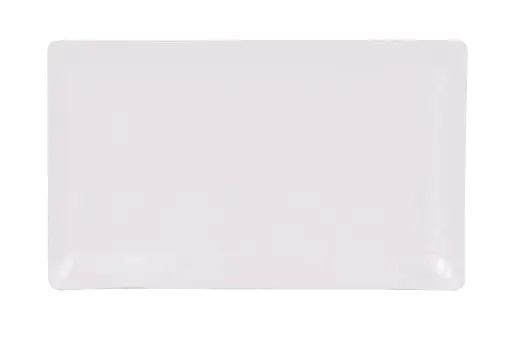 [B100V010A] Fuente Rectangular Korio Arizona Melamina Blanca 25X15 Cm.