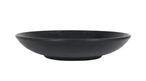 [B100V012B] Plato Hondo Korio Arizona Melamina Negro 23 Cm.