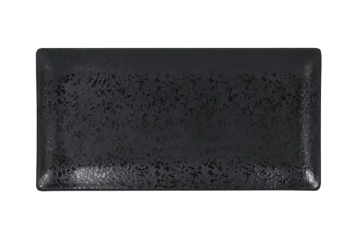 [B100V009B] Fuente Rectangular Korio Arizona Melamina Negra 30X15 Cm.