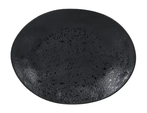 [B100V008B] Fuente Oval Strega Arizona Melamina Negra 31X24 Cm.