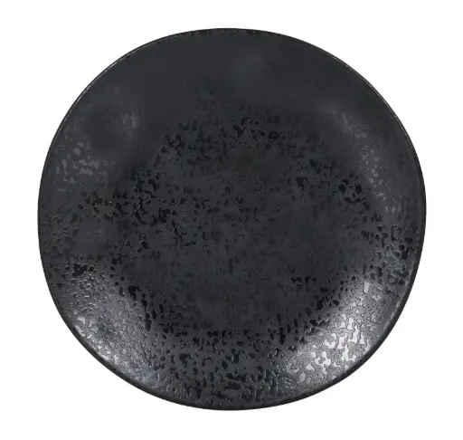 [B100V006B] Plato Postre Strega Arizona Melamina Negro 22 Cm.