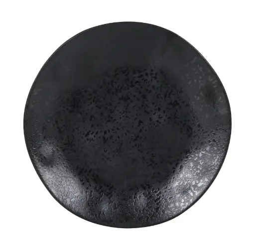 [B100V005B] Plato Llano Strega Arizona Melamina Negro 24 Cm.