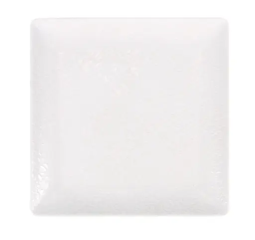 [B100V369A] Plato Postre Ming Iii Melamina Arizona Blanco 21X21 Cm.