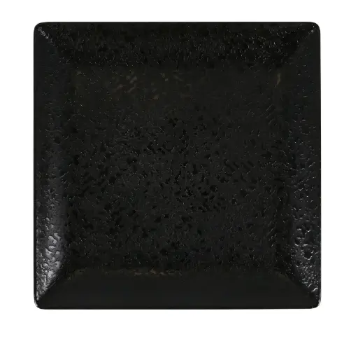 [B100V369B] Plato Postre Ming Iii Melamina Arizona Negro 21X21 Cm.