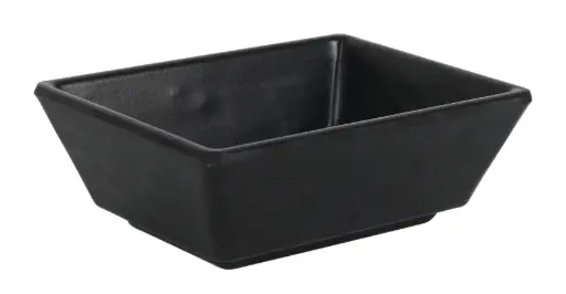 [B100V374BR] Bol Ming Iii Melamina Basic Negro 8X6X3 Cm.