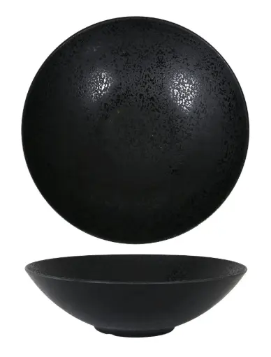 [B100V383B] Ensaladera Redonda Arizona Negro 31 Cm.         
