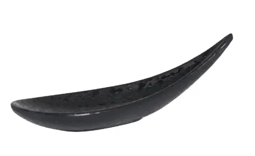 [B100V024BR] Cuchara Degustacion Veni Arizona Melamina Negra 15X5 Cm.