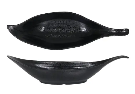 [B100V019B] Ensaladera Kirpan Arizona Melamina Negra 42X15 Cm.