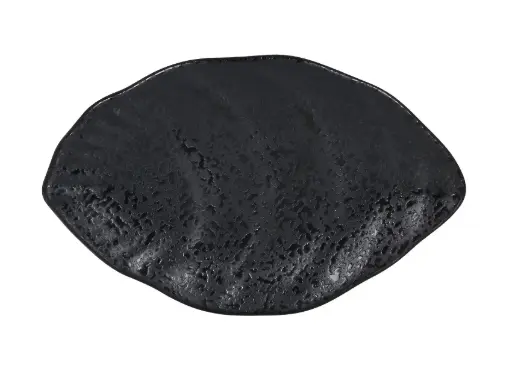 [B100V022BR] Fuente Oval Concha Arizona Melamina Negra 25X16 Cm.