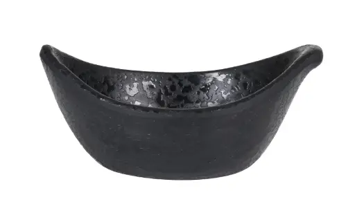 [B100V026BR] Bol Oval Vinci Arizona Melamina Negro 11X7 Cm.