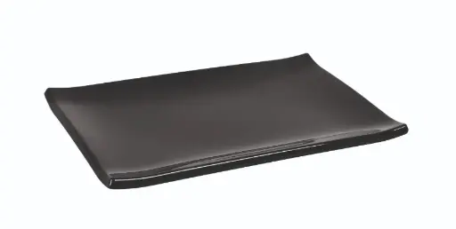 [B885351] Fuente Rectangular Criollo Melamina Negra 24,5X15,5X2 Cm.