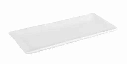 [B885314] Fuente Rectangular Troya Blanca Melamina 30X13X2 Cm.