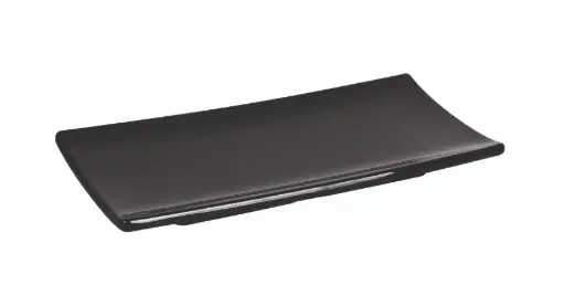 [B885352] Fuente Rectangular Criollo Negra Melamina  24X10,5X2,5 Cm.