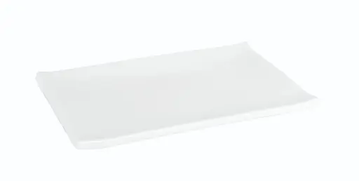 [B885348] Fuente Rectangular Criollo Blanca Melamina 24,5X15,5X2 Cm.