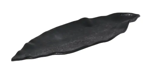 [B100V406B] Fuente Leaf Melamina Negra 30X8X2 Cm.