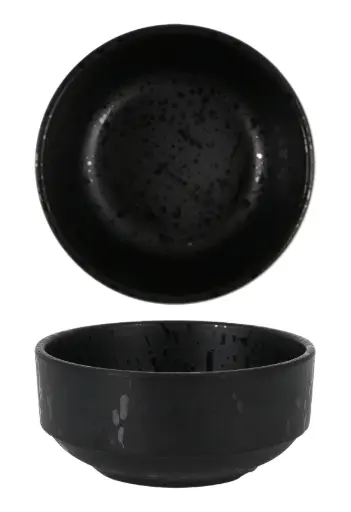 [B100V105B] Bol Basic Melamina Arizona Negro 12 Cm.