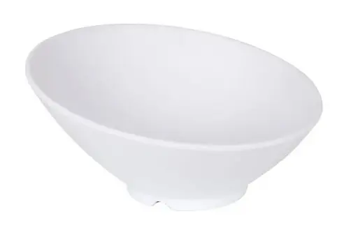 [B100V114A] Ensaladera Trattoria Melamina Blanca Mate 24 Cm.