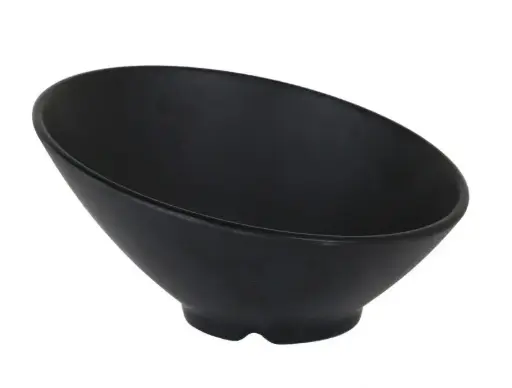 [B100V114B] Ensaladera Trattoria Melamina Negra Mate 24X6.5X12.5 Cm.