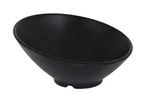 [B100V115B] Ensaladera Trattoria Melamina Negra Mate 21 Cm.