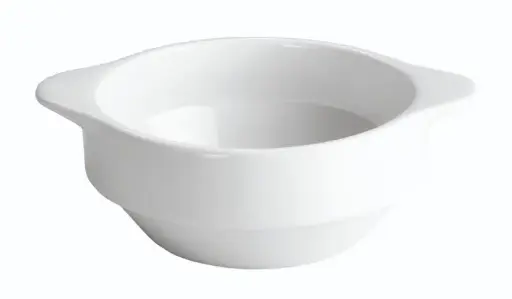 [B885189V] Bol Consome Con Asas Melamina Blanco 15X12X5,5 Cm. 30 Cl.