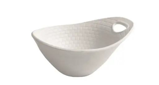 [B885230R] Bol Perpignan Blanco Melamina 17X14X8 Cm.