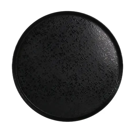 [B100V364B] Plato Llano Melamina Caracalla Ii Negro 28 Cm.