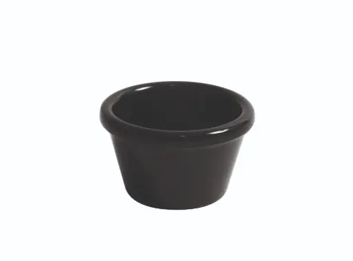 [B885249R] Ramequin Liso Negro Melamina 6,2X3,6 Cm.