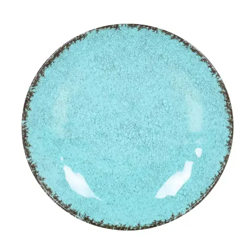 [B1052013C] Plato Llano Guayaba Azul Melamina 25,5X4 Cm.