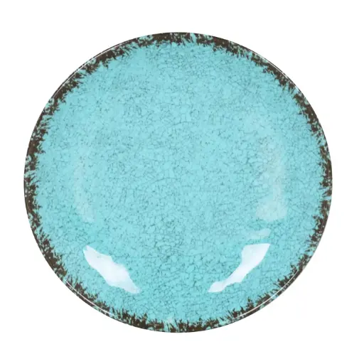 [B1052014C] Plato Postre Guayaba Azul Melamina 20,5X3 Cm.
