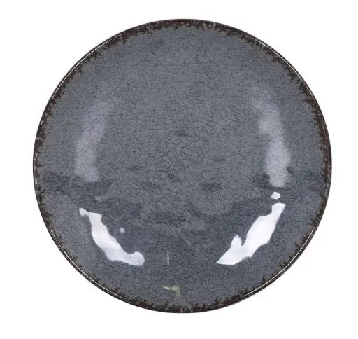 [B1052013D] Plato Llano Guayaba Gris Melamina 25,5X4 Cm.