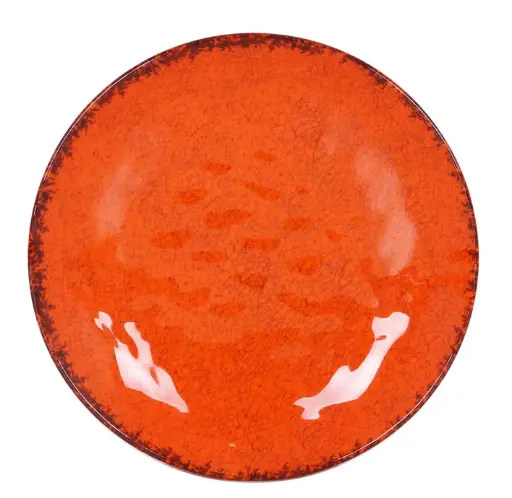 [B1052013A] Plato Llano Guayaba Naranja Melamina 25,5X4 Cm.