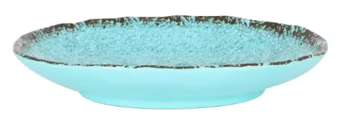 [B1052017C] Fuente Oval Guayaba Azul Melamina 22,5X16,5X4 Cm.