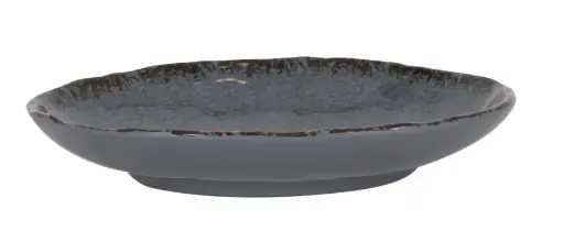 [B1052017D] Fuente Oval Guayaba Gris Melamina 22,5X16,5X4 Cm.