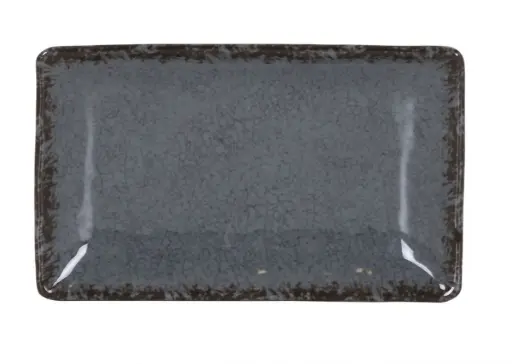 [B1052021D] Fuente Rectangular Guayaba Gris Melamina 21,5X13,5X3 Cm.
