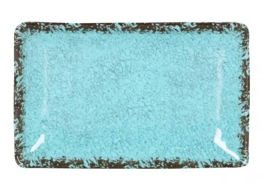[B1052021C] Fuente Rectangular Guayaba Azul Melamina 21,5X13,5X3 Cm.