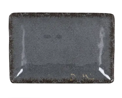 [B1052020D] Fuente Rectangular Guayaba Gris Melamina 25X17X3,5 Cm.