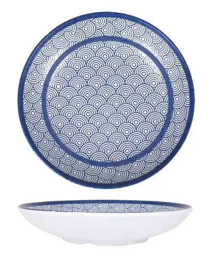 [B100V012G] Zz26 Plato Hondo Melamina Korio Hokkaido 23 Cm.