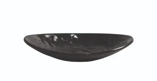[B885095R] Fuente Oval Mamba Negra Melamina 18,3X10,2X3,5 Cm.