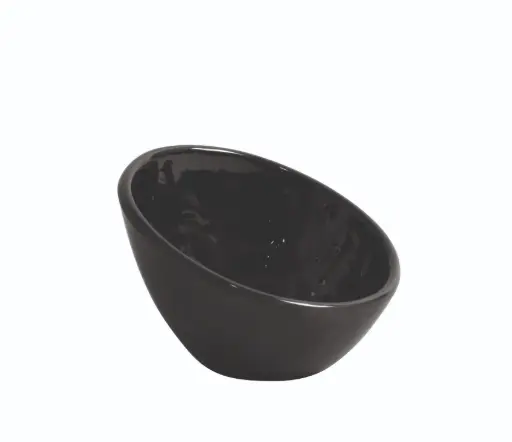[B885085R] Bol Oval Mamba Negro Melamina 10,6X10,2X6,8 Cm.
