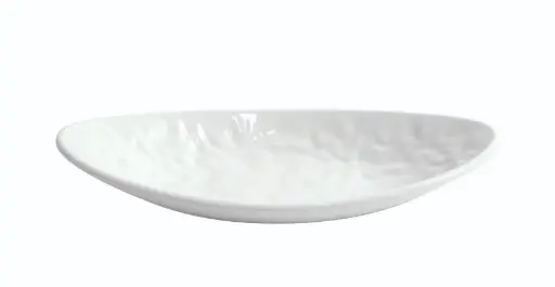 [B885034R] Fuente Oval Mamba Blanca Melamina 25,2X13,74,4 Cm.