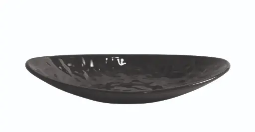 [B885096R] Fuente Oval Mamba Negra Melamina 25,2X13,7X4,4 Cm.