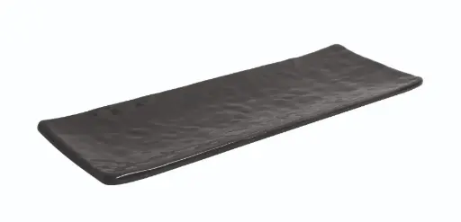 [B885082] Fuente Rectangular Mamba Negra Melamina 35,4X12,6X2,5 Cm.
