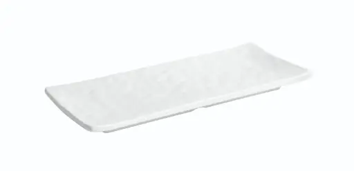 [B885022] Fuente Rectangular Mamba Blanca Melamina 28,8X12,2X2,5 Cm.