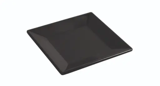 [B885171R] Plato Pan Ming Negro Melamina 15,2X15,2X1,7 Cm.
